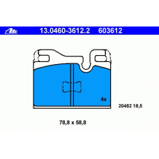 13.0460-3612.2 ATE Комплект тормозных колодок, дисковый тормоз