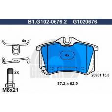 B1.G102-0676.2 GALFER Комплект тормозных колодок, дисковый тормоз