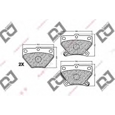 BP1234 DJ PARTS Комплект тормозных колодок, дисковый тормоз