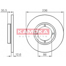 1032152 KAMOKA Тормозной диск