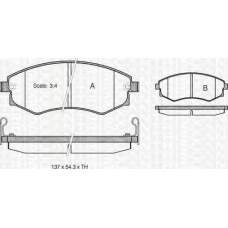 8110 43001 TRIDON Brake pads - front