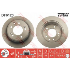 DF6123 TRW Тормозной диск