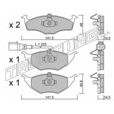 354.1 TRUSTING Комплект тормозных колодок, дисковый тормоз