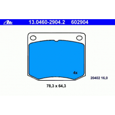 13.0460-2904.2 ATE Колодки тормозные