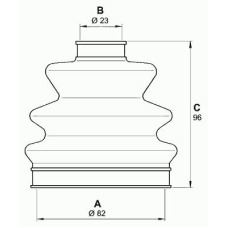 SJK7096.00 OPEN PARTS Комплект пылника, приводной вал