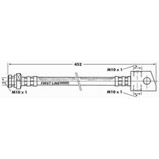 FBH6041 FIRST LINE Тормозной шланг