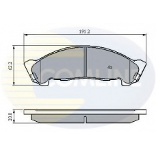 CBP01175 COMLINE Комплект тормозных колодок, дисковый тормоз