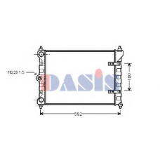041090N AKS DASIS Радиатор, охлаждение двигателя