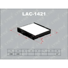LAC-1421 LYNX Lac-1421 фильтр салона lynx
