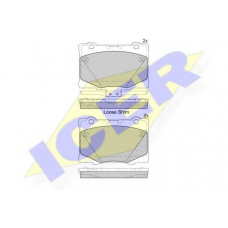 182184 ICER Комплект тормозных колодок, дисковый тормоз