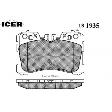 181935 ICER Комплект тормозных колодок, дисковый тормоз