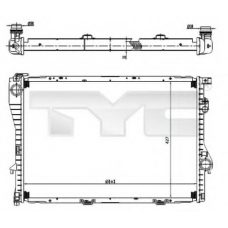 703-0005 TYC Радиатор, охлаждение двигателя