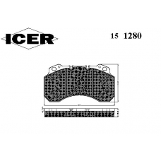 151280 ICER Комплект тормозных колодок, дисковый тормоз