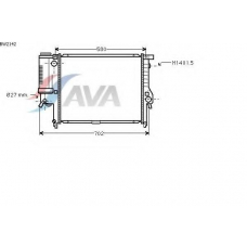 BW2142 AVA Радиатор, охлаждение двигателя