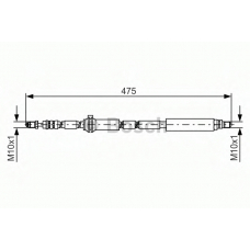 1 987 481 450 BOSCH Тормозной шланг