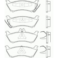 P 50 044 BREMBO Комплект тормозных колодок, дисковый тормоз