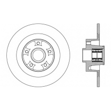 BDA2708.30 OPEN PARTS Тормозной диск