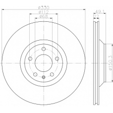 8DD 355 111-202 HELLA PAGID Тормозной диск