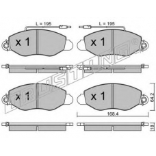 552.1 TRUSTING Комплект тормозных колодок, дисковый тормоз
