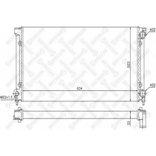 10-25001-SX STELLOX Радиатор, охлаждение двигателя