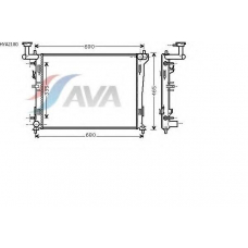 HYA2180 AVA Радиатор, охлаждение двигателя