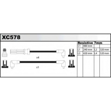XC578 QUINTON HAZELL Комплект проводов зажигания