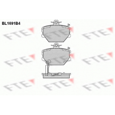 BL1691B4 FTE Комплект тормозных колодок, дисковый тормоз