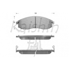 D6110OE KAISHIN Комплект тормозных колодок, дисковый тормоз