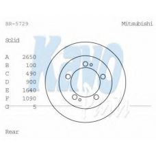 BR-5729 KAVO PARTS Тормозной диск