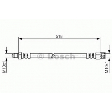 1 987 481 007 BOSCH Тормозной шланг