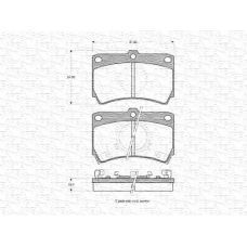 363702160816 MAGNETI MARELLI Комплект тормозных колодок, дисковый тормоз