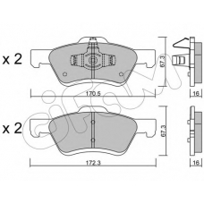 822-906-0 CIFAM Комплект тормозных колодок, дисковый тормоз