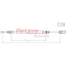 10.4733 METZGER Трос, стояночная тормозная система