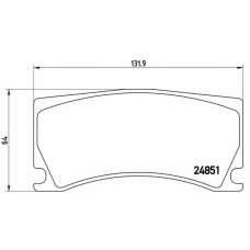 P 36 024 BREMBO Комплект тормозных колодок, дисковый тормоз