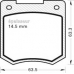 15 MGA Комплект тормозных колодок, дисковый тормоз