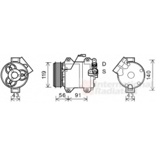 5200K121 VAN WEZEL Компрессор, кондиционер