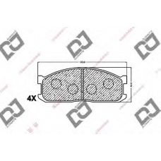 BP1212 DJ PARTS Комплект тормозных колодок, дисковый тормоз