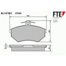 BL1475B3 FTE Комплект тормозных колодок, дисковый тормоз
