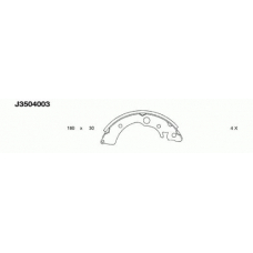 J3504003 NIPPARTS Комплект тормозных колодок