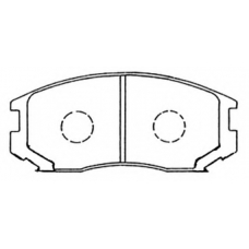 AKD-1126 ASVA Комплект тормозных колодок, дисковый тормоз