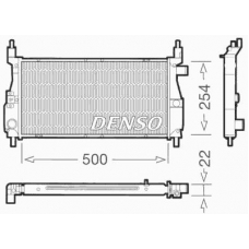 DRM24003 DENSO Радиатор, охлаждение двигателя