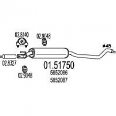 01.51750 MTS Средний глушитель выхлопных газов
