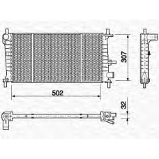 350213748000 MAGNETI MARELLI Радиатор, охлаждение двигателя