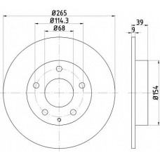 MDC2605 MINTEX Тормозной диск