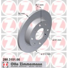 280.3151.00 ZIMMERMANN Тормозной диск