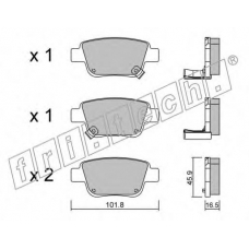 467.0 fri.tech. Комплект тормозных колодок, дисковый тормоз