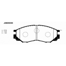J3605035 NIPPARTS Комплект тормозных колодок, дисковый тормоз