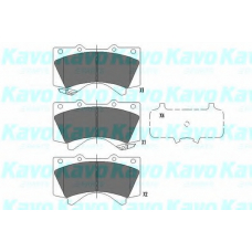 KBP-9098 KAVO PARTS Комплект тормозных колодок, дисковый тормоз