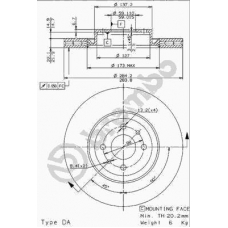 09.9624.14 BREMBO Тормозной диск