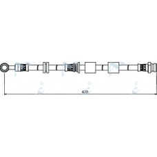 HOS3908 APEC Тормозной шланг